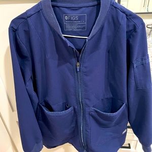 FIGS Navy Scrub Jacket